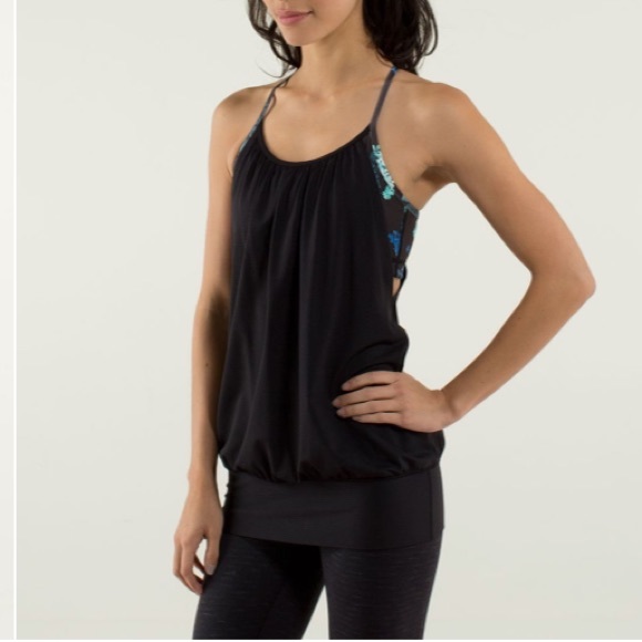 Lululemon No Limits Tank in Black/Petal Pop - Picture 2 of 8